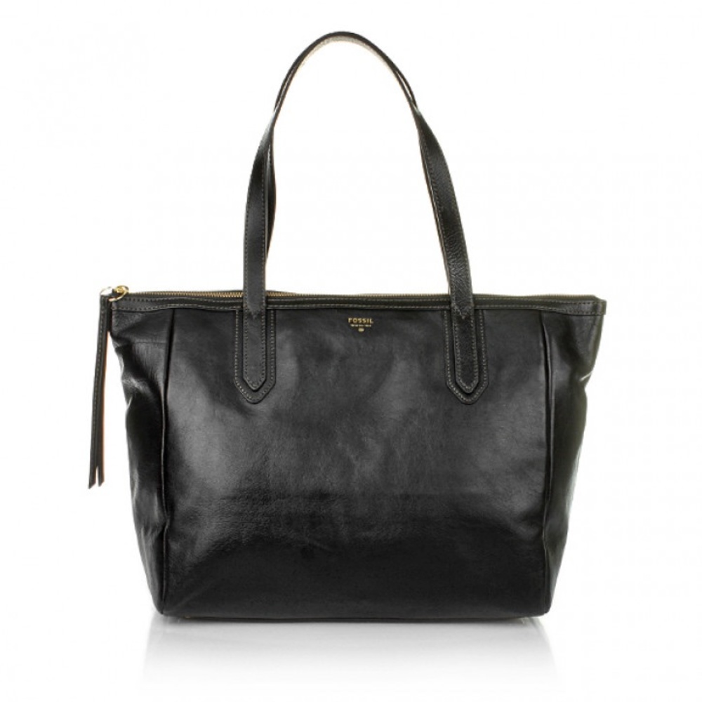Fossil Black Leather Shoulder Bag
